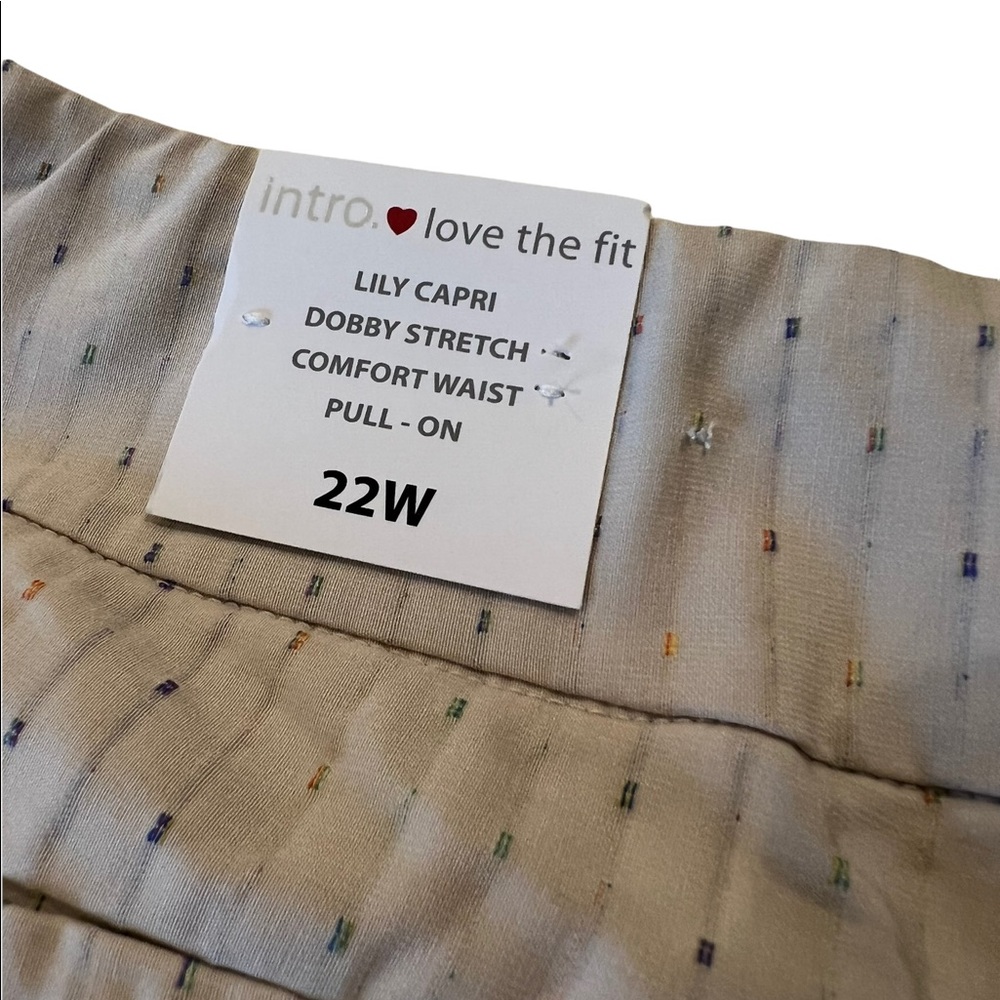 Intro love the fit Capri leggings Lily Dobby Stretch Plus Pants Size 22W S374957